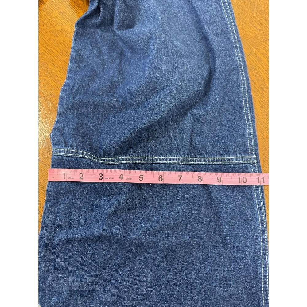 Vintage Carters‎ Watch The Wear Overalls Mens Medium Denim Bib Wide Leg 80s - Picture 9 of 10